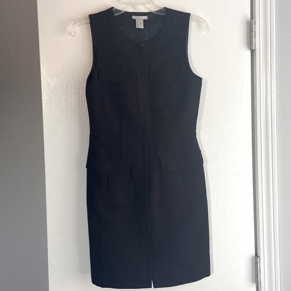 H&M Black Zippered Front Heavyweight Dress